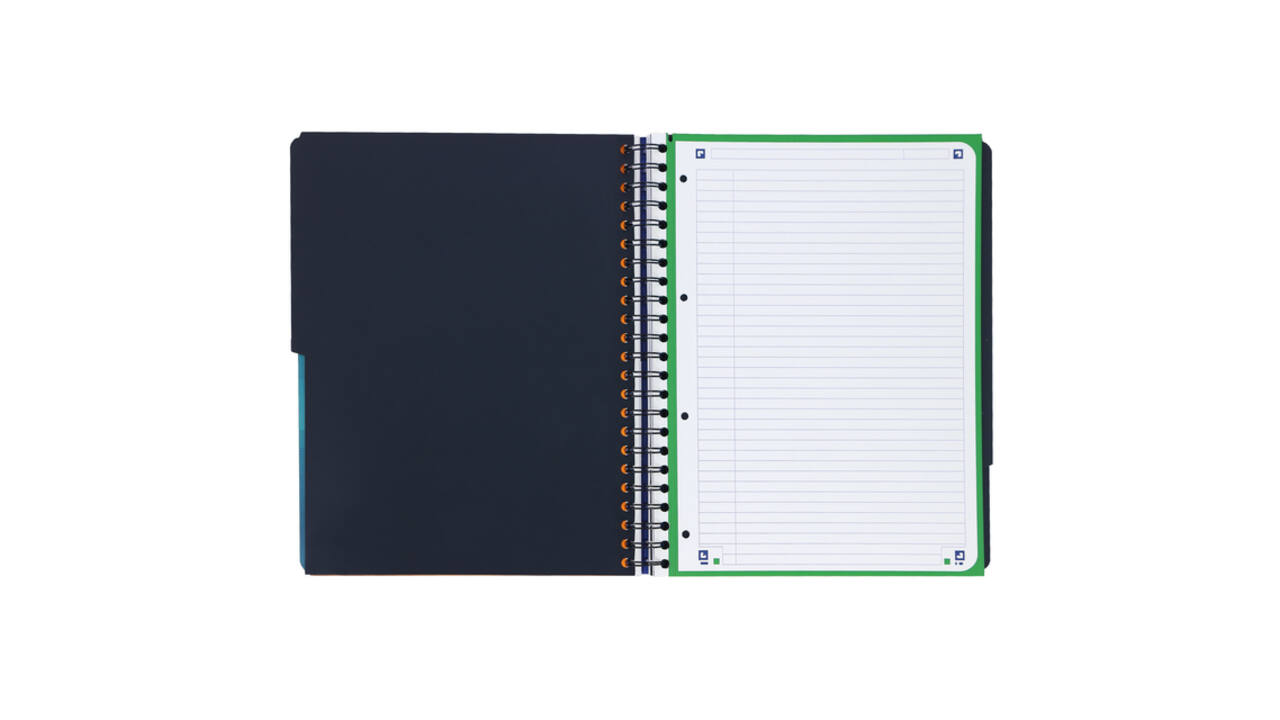 Projectboek Oxford School A4+ lijn 4-gaats 240 pagina's 80gr aqua