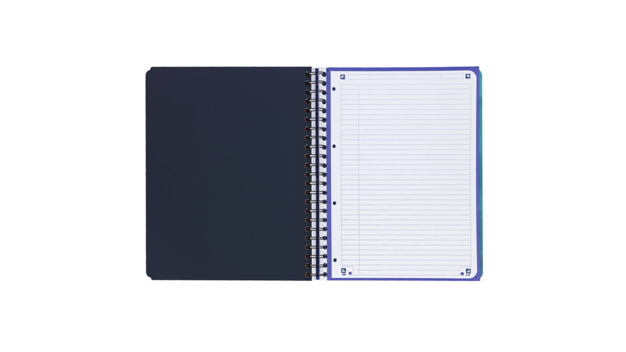 Projectboek Oxford School A4+ lijn 4-gaats 240 pagina's 80gr aqua