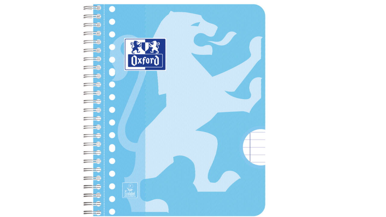 Collegeblok Oxford School A5+ lijn 17-gaats 160 pagina's 80gr pastel assorti 3 stuks