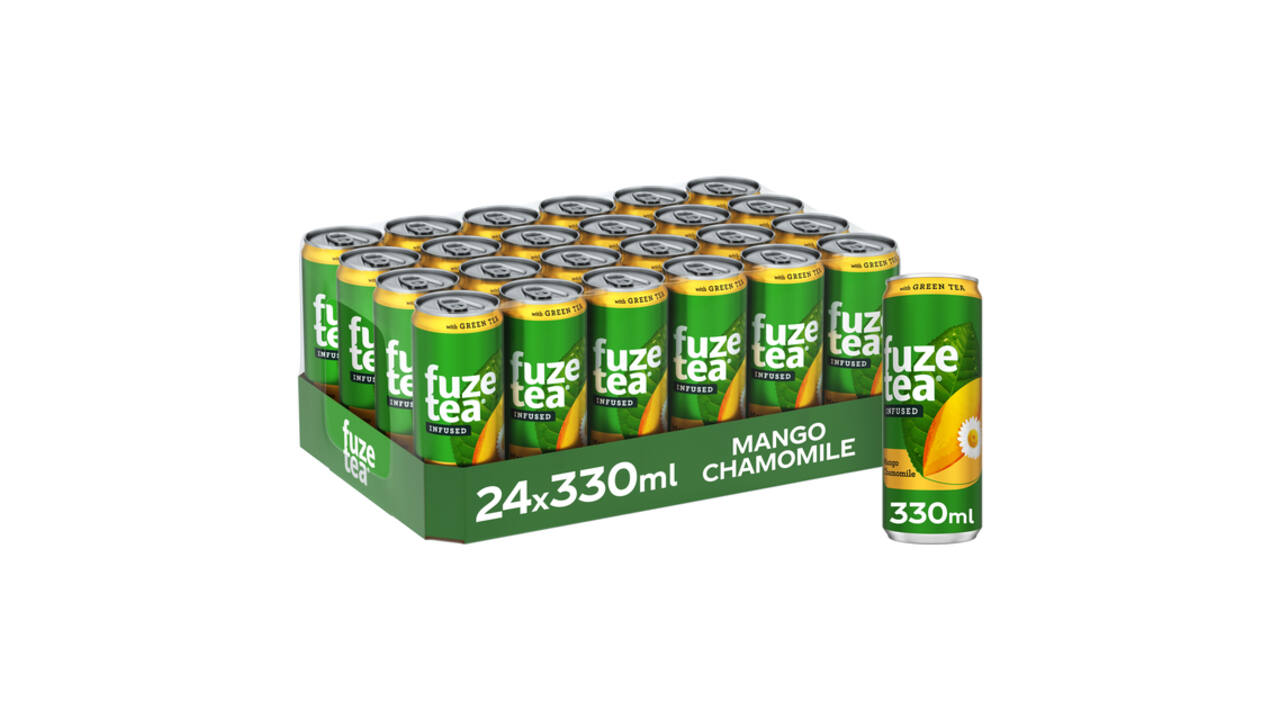 Frisdrank Fuze Tea Green Tea mango chamomile blik 330ml