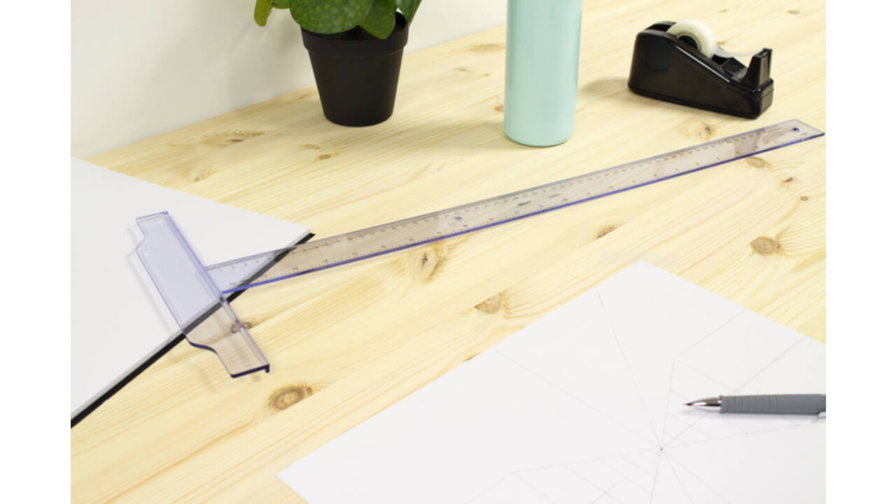 Tekenhaak Aristo GeoCollege 60cm transparant