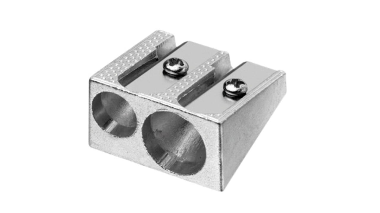 Puntenslijper Westcott aluminium dubbel kegelvorm