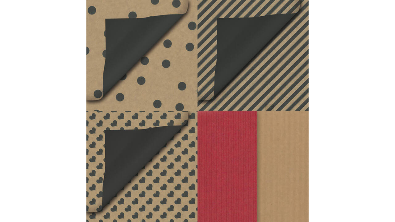 Cadeauzak Special Wrap 12x19cm kraft zwart en wit assorti à 1000 stuks