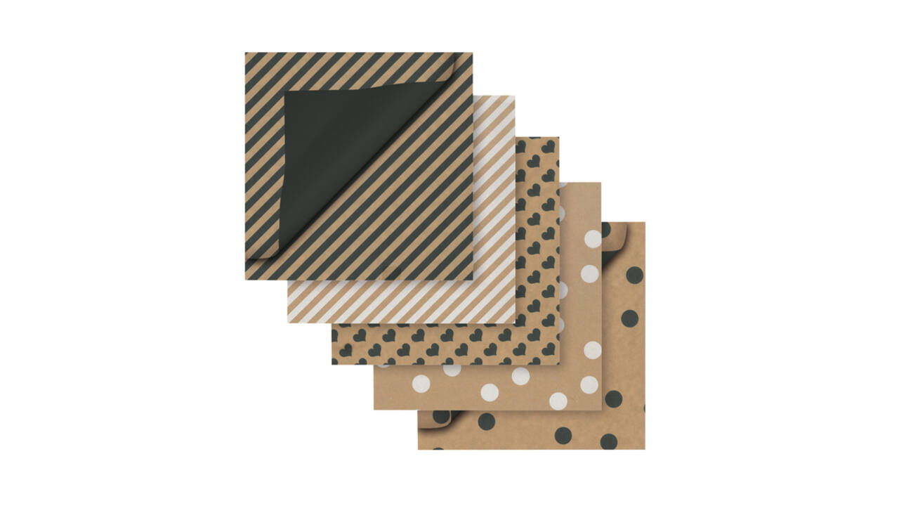 Cadeauzak Special Wrap 12x19cm kraft zwart en wit assorti à 1000 stuks