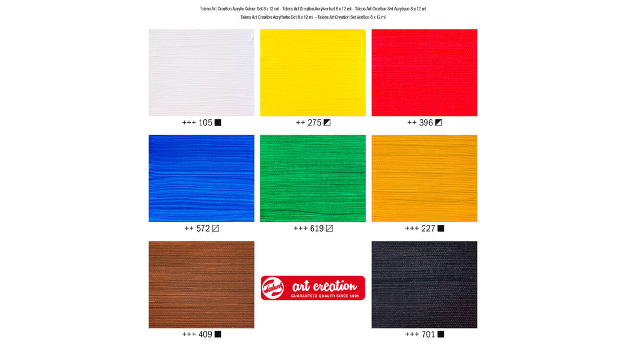 Acrylverf Talens Art Creation assorti 8 tubes à 12ml