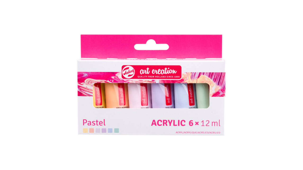 Acrylverf Talens Art Creation pastel assorti 6 tubes à 12ml