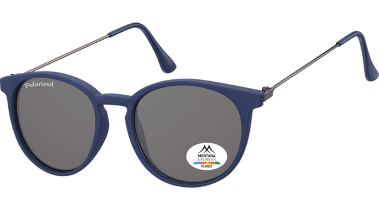 Zonnebril Montana smoke gepolariseerd rond glas en metalen pootje bl