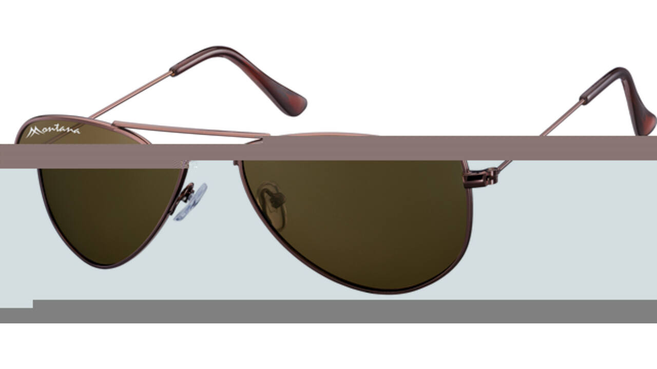 Zonnebril Montana met bruin glas en metalen pootje koffiekleur