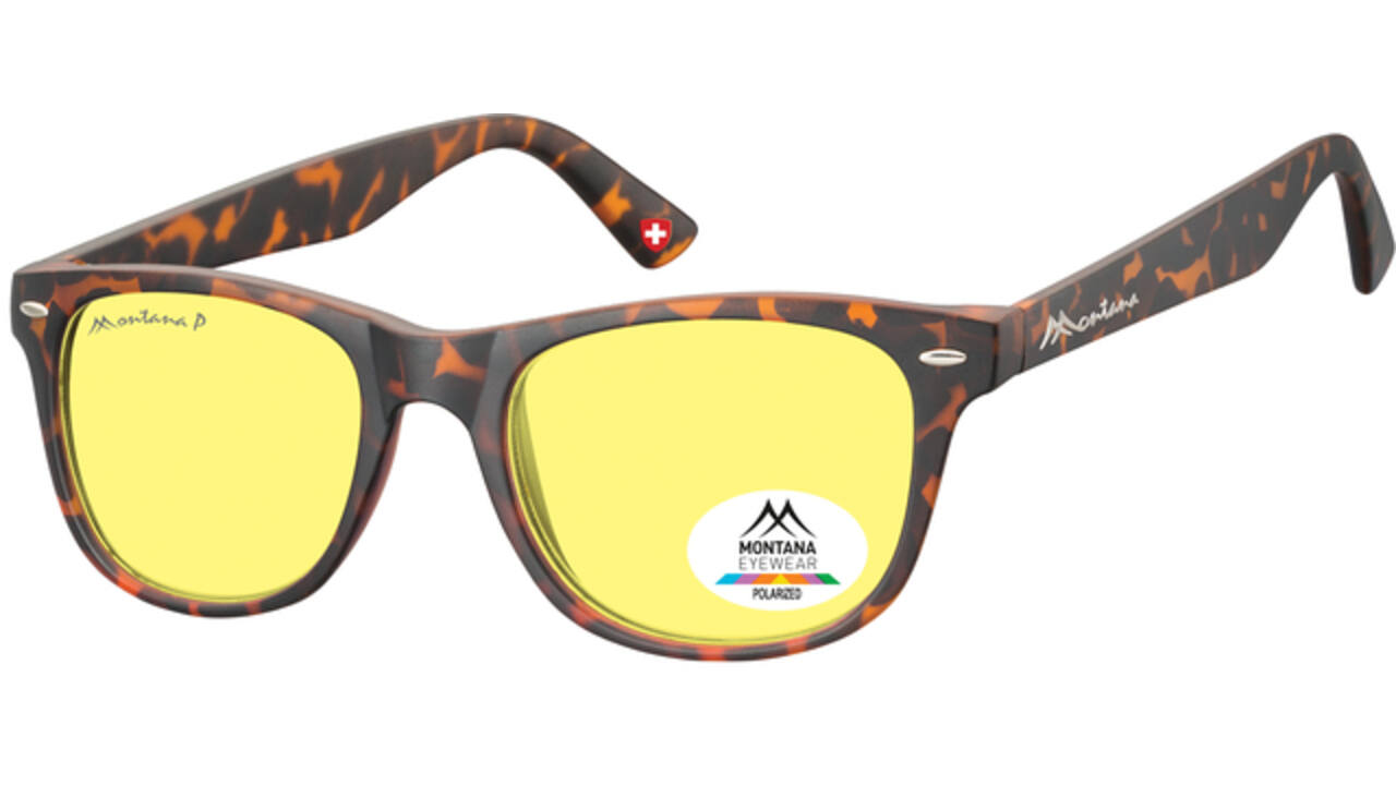 Zonnebril Montana met geel gepolariseerd glas turtle