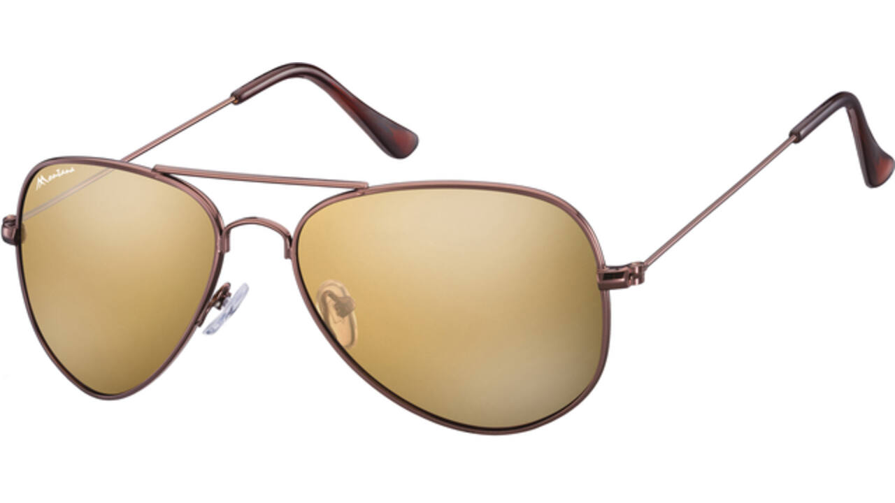 Zonnebril Montana met Revo bruin glas en metalen pootje koffiekleur
