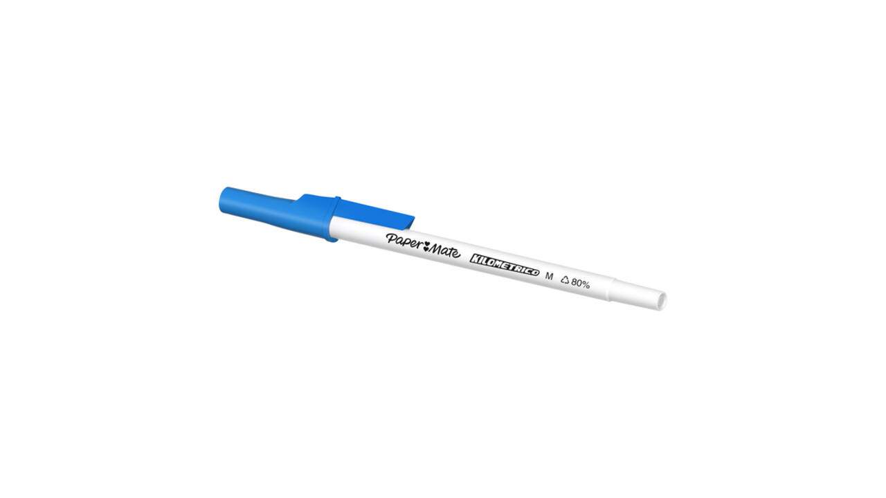 Balpen Paper Mate Kilometrico Recycled medium blauw