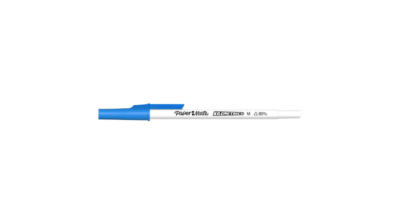 Balpen Paper Mate Kilometrico Recycled medium blauw