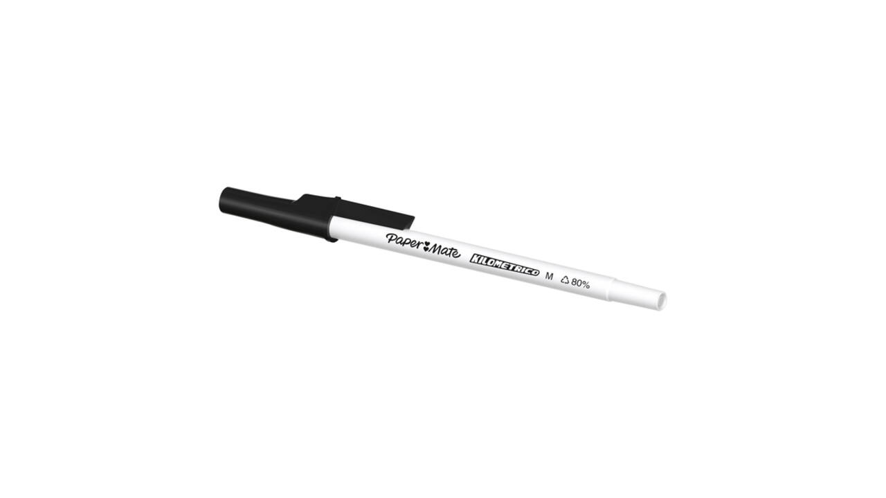 Balpen Paper Mate Kilometrico Recycled medium zwart