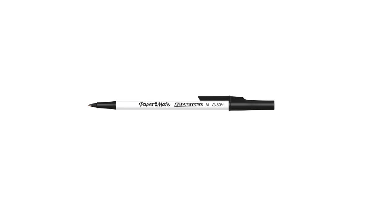 Balpen Paper Mate Kilometrico Recycled medium zwart