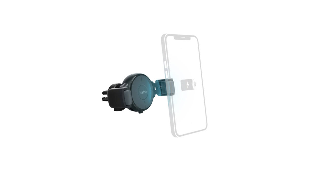 Autolader Hama draadloos QI-Charge 10W antraciet