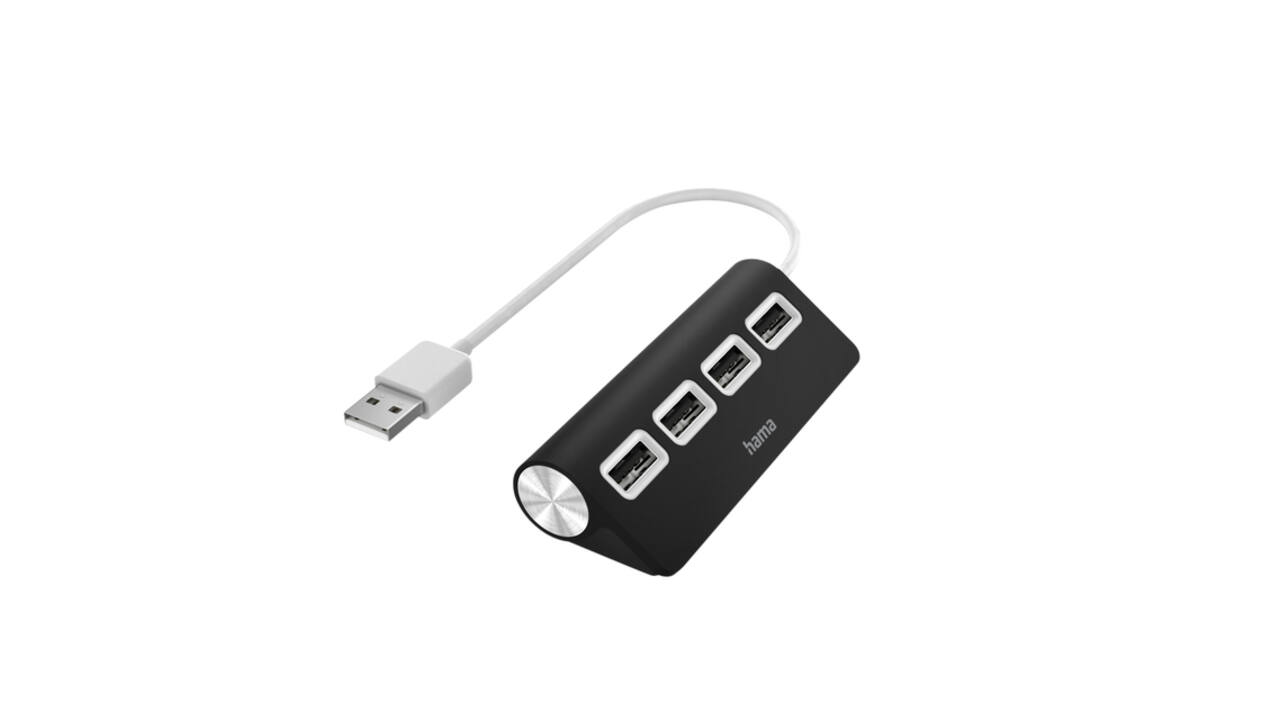 Hub Hama 4-poorts USB 2.0 zwart
