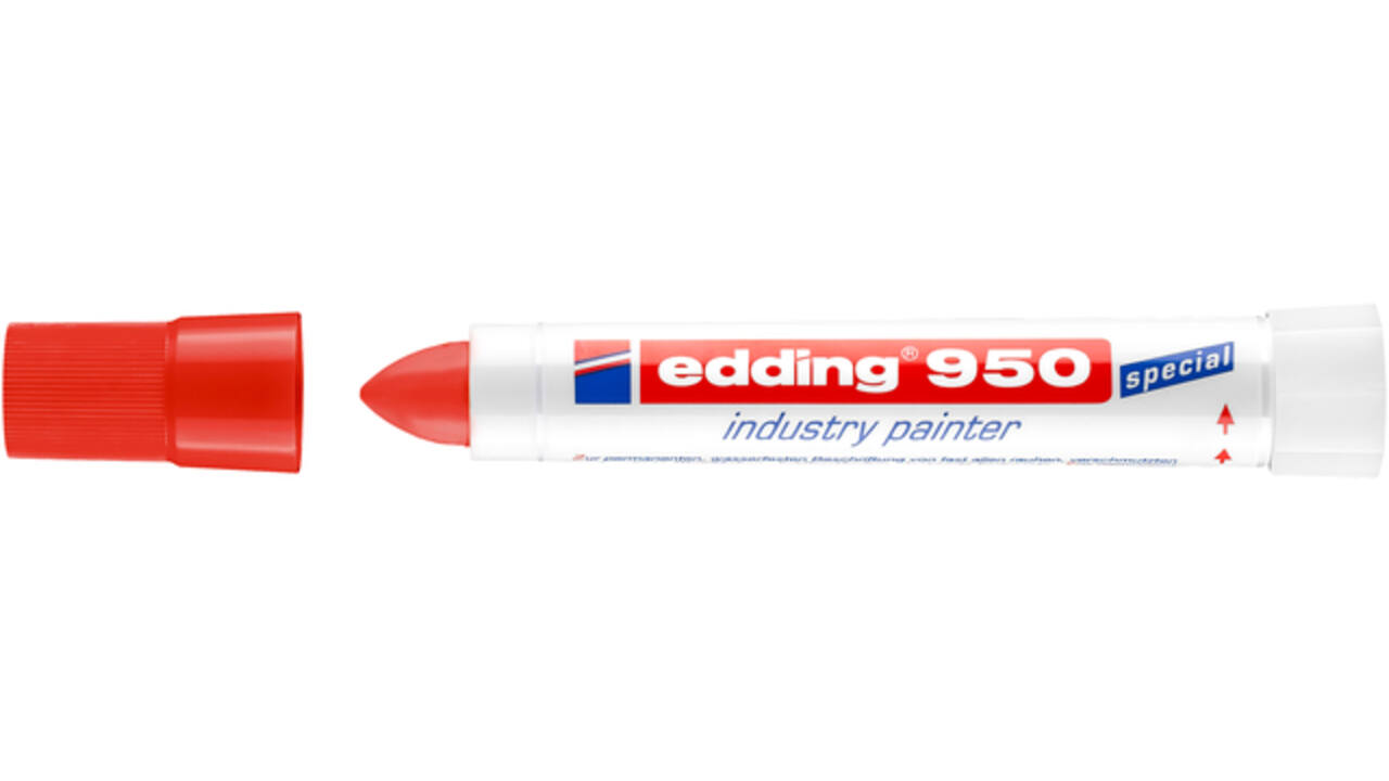 Viltstift edding 950 pastamarker industry rond 10mm rood