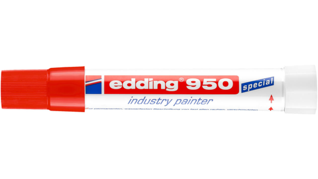 Viltstift edding 950 pastamarker industry rond 10mm rood