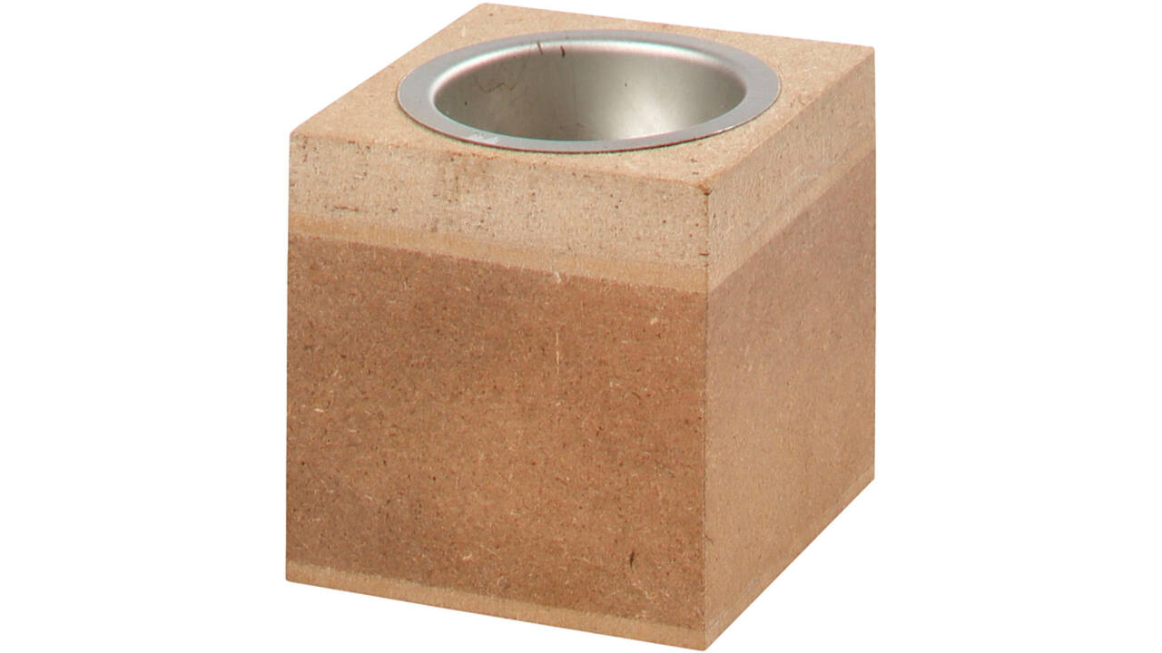 Waxinelichthouder Creativ Company 6x6x6cm MDF