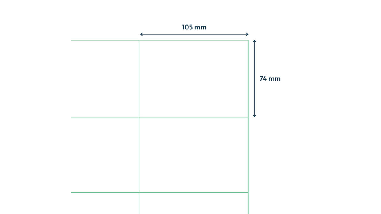 Etiket Qbasic A4 1.000 vel 105x74 mm 8000 labels