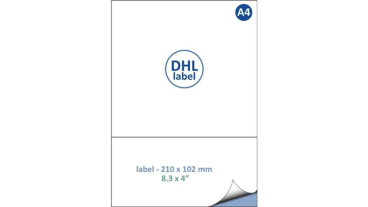 Retourlabel DHL IEZZY A4 1.000 vel 210x102mm 1000 labels