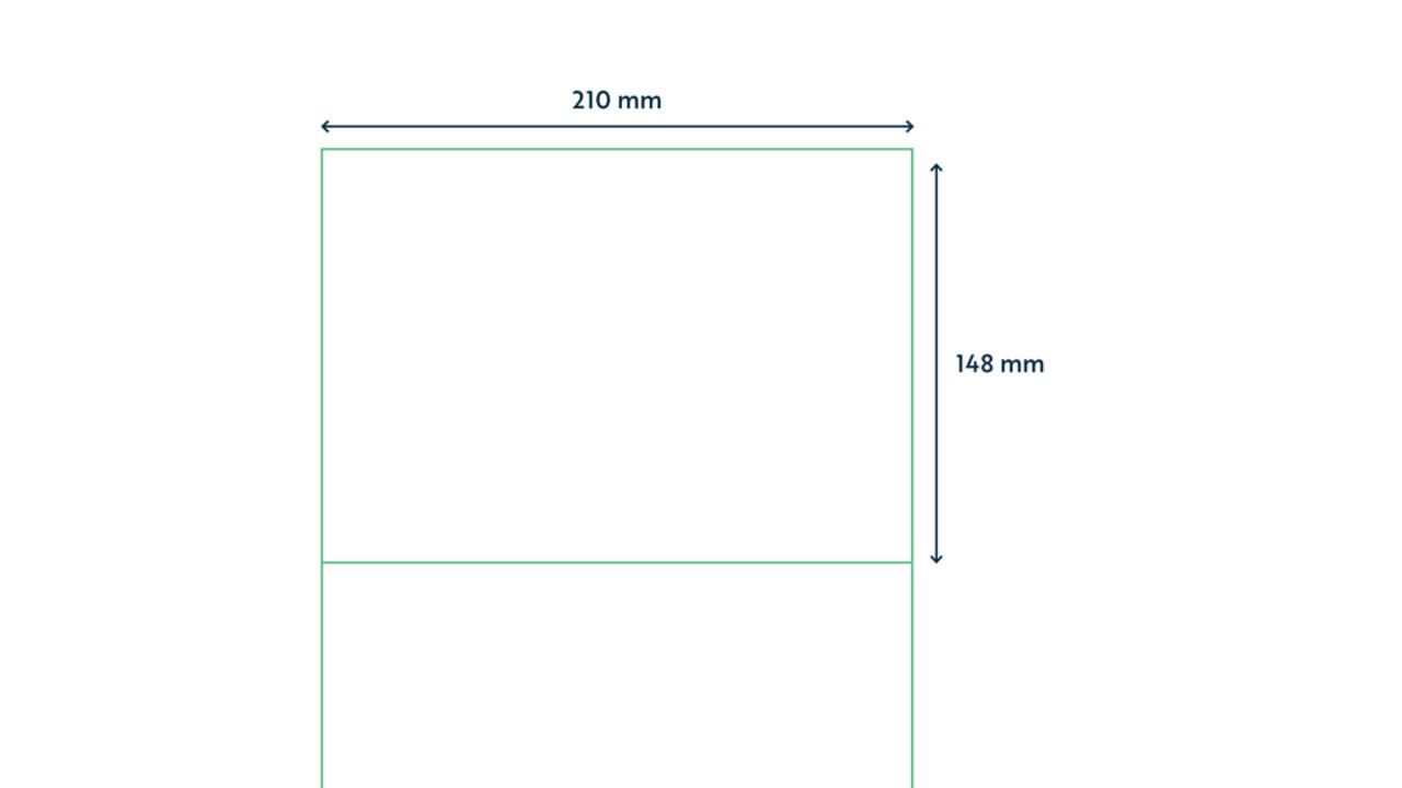 Etiket qbasic a4 1.000 vel 210x148mm 2000 labels