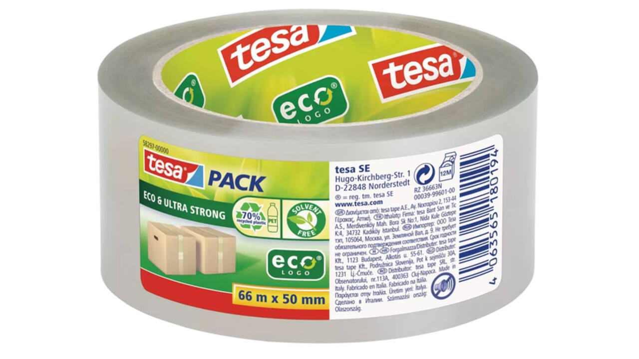 Verpakkingstape Tesa 58297 Eco transparant Ultra strong