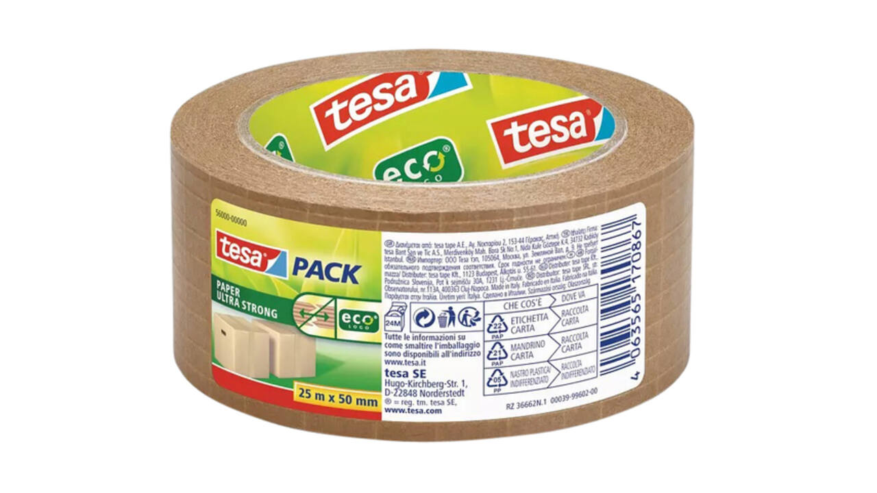 Verpakkingstape Tesa 56000 Eco papier ultra strong 50mmx25m
