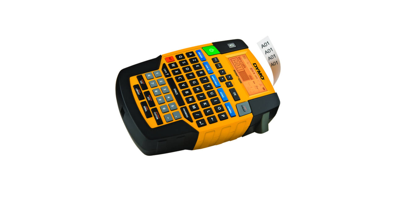 Labelprinter Dymo Rhino 4200 industrieel azerty 19mm geel in koffer