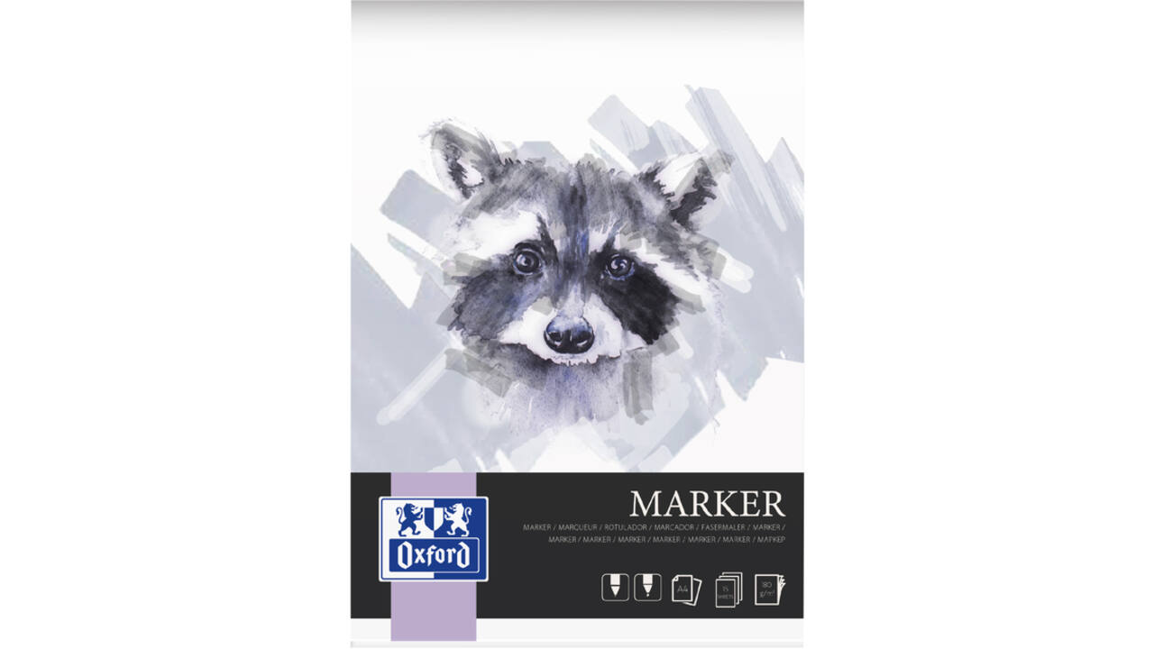 Tekenblok Oxford Marker A4 15 vel 180 gram