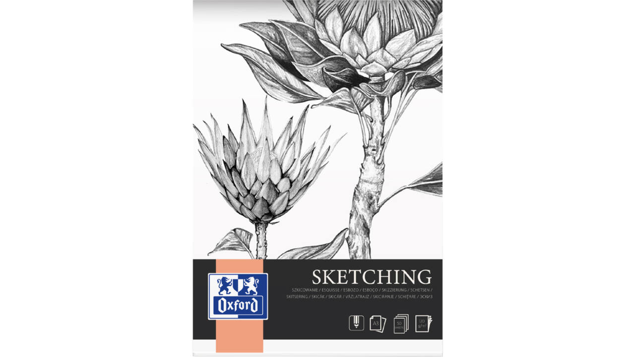 Tekenblok Oxford Sketching A3 50 vel 120 gram