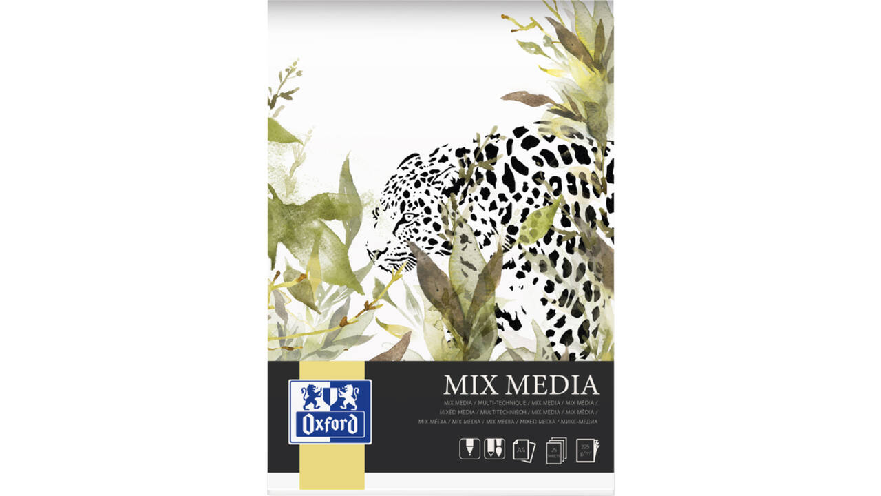Tekenblok Oxford Mix Media A4 25 vel 225 gram