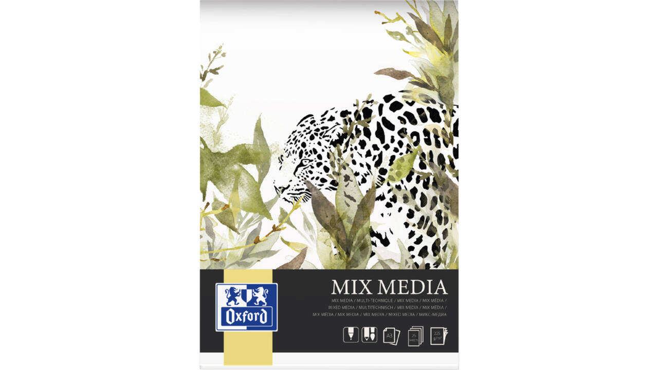 Tekenblok Oxford Mix Media A3 25 vel 225 gram