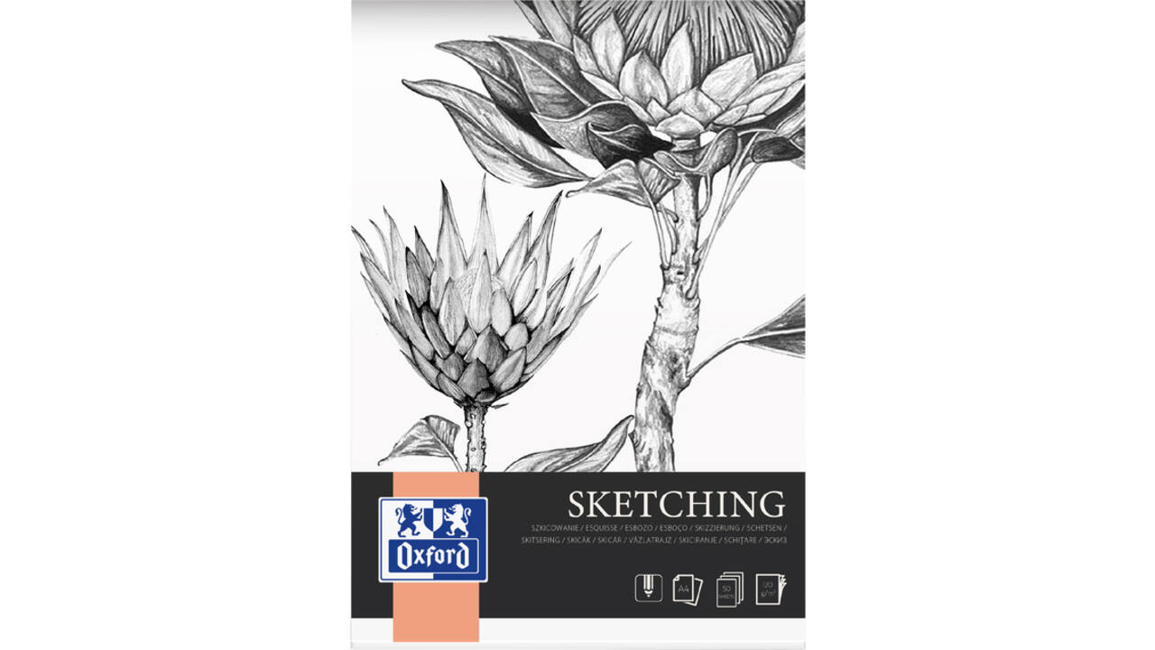 Tekenblok Oxford Sketching A4 50 vel 120 gram