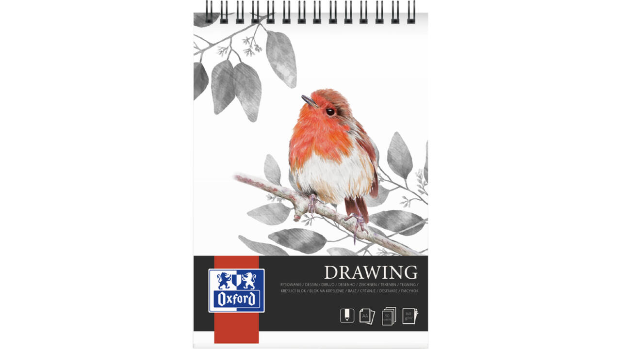 Tekenblok Oxford Drawing A4 50 vel 160 gram spiraal