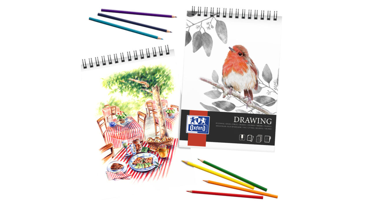 Tekenblok Oxford Drawing A4 50 vel 160 gram spiraal