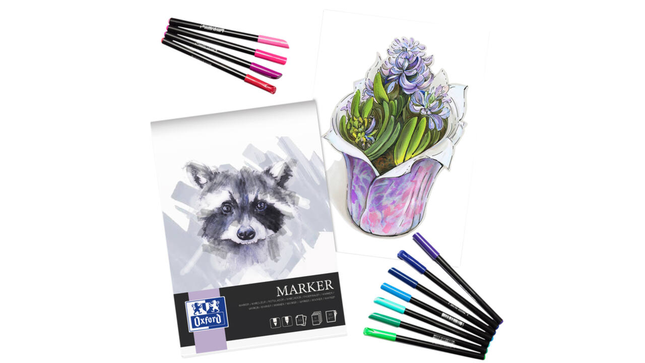 Tekenblok Oxford Marker A3 15 vel 180 gram