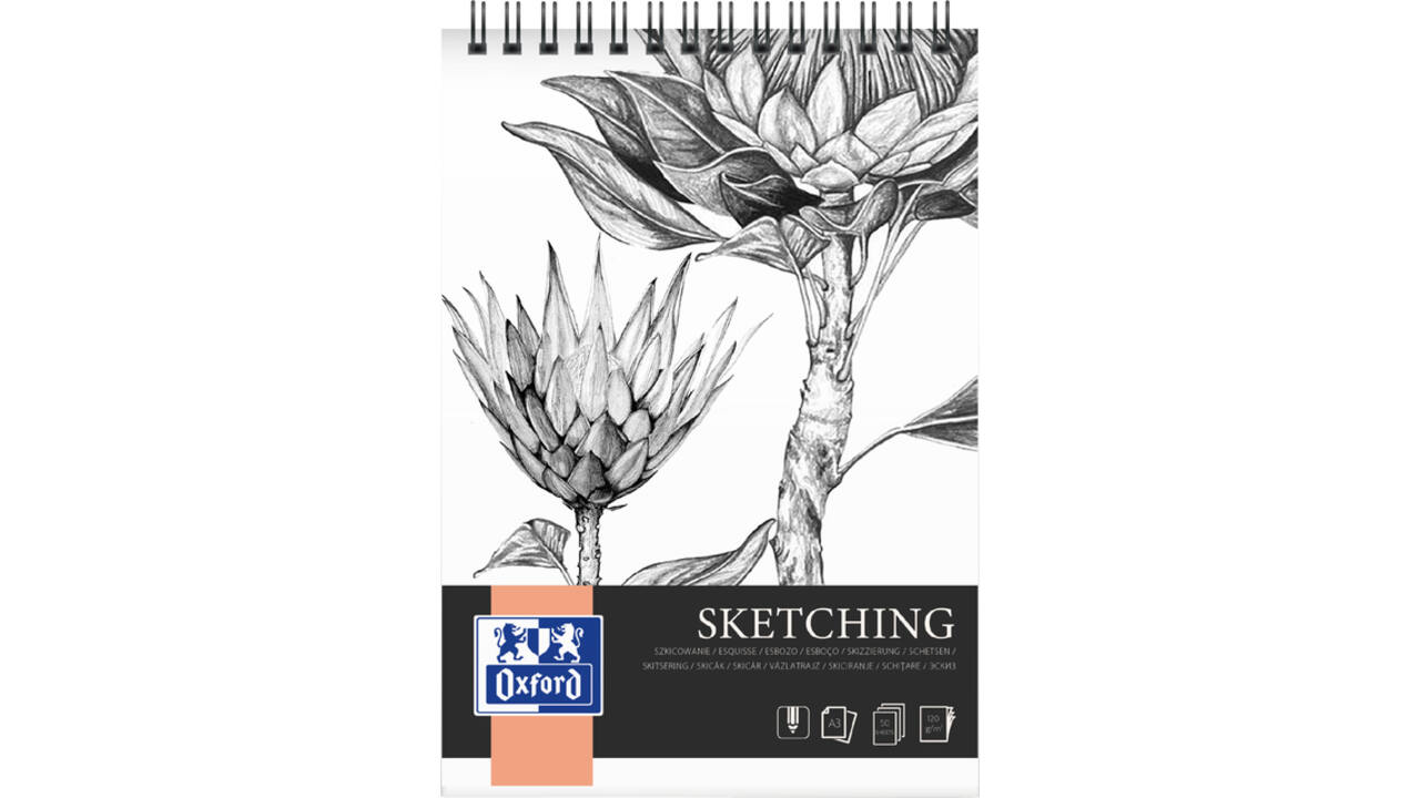 Tekenblok Oxford Sketching A3 50 vel 120 gram spiraal