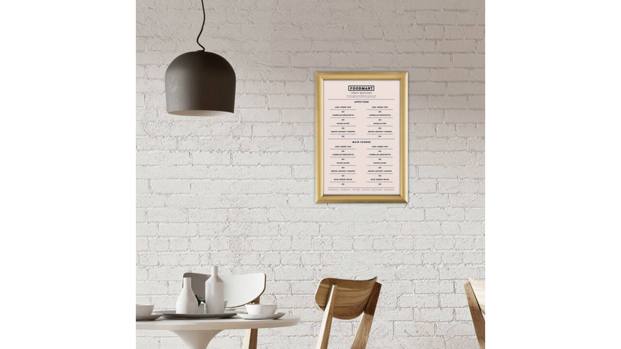 Kliklijst Europel A4 25mm goud