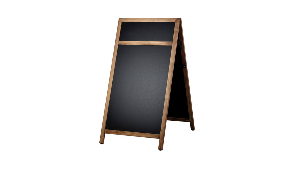 Krijt stoepbord Europel 660x1280mm DELUX natuur