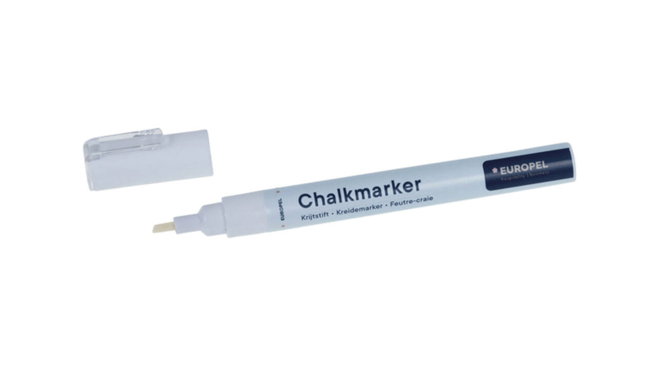 Krijtstift Europel 3mm wit etui 8 stuks