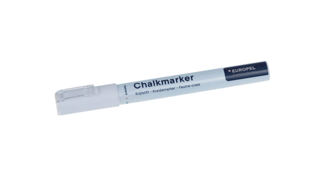 Krijtstift Europel 3mm wit etui 8 stuks