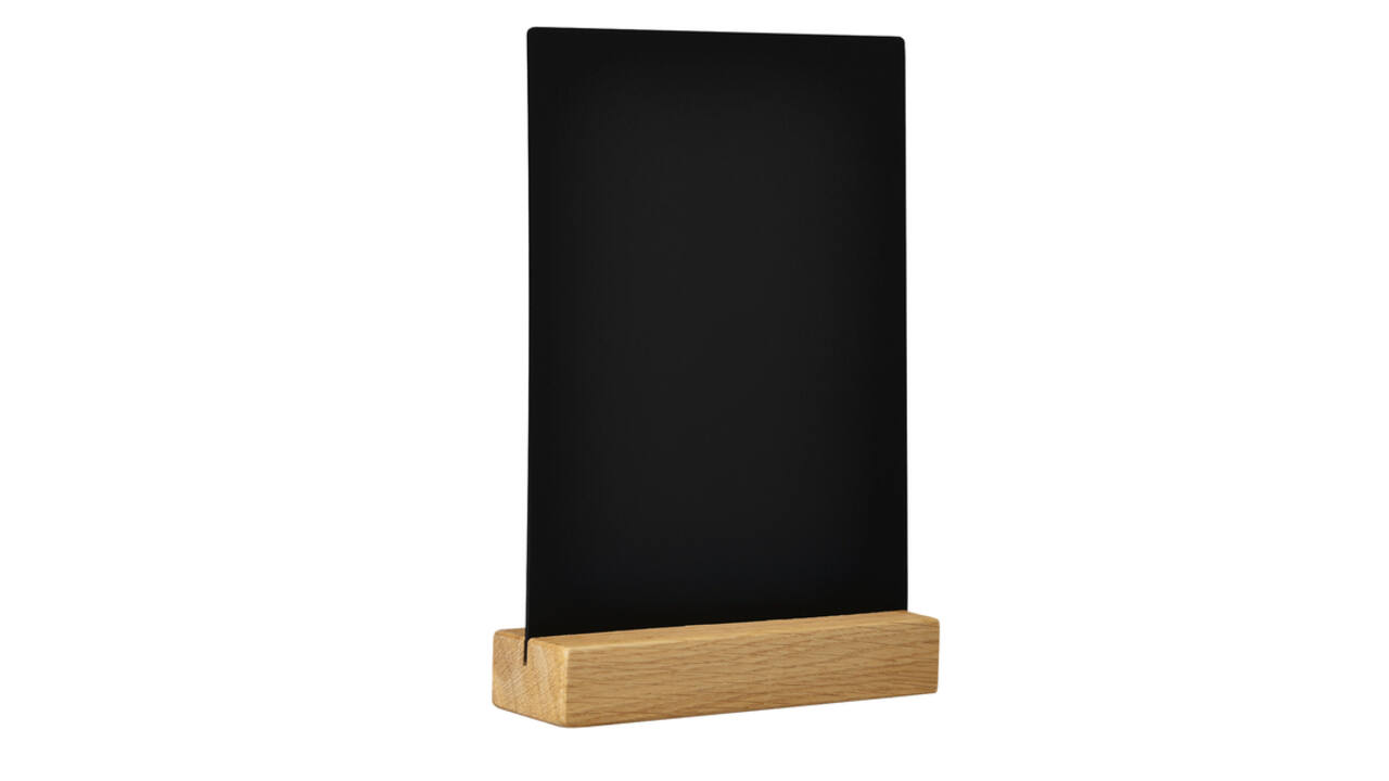 Krijtbord Europel houten voet A5 staand