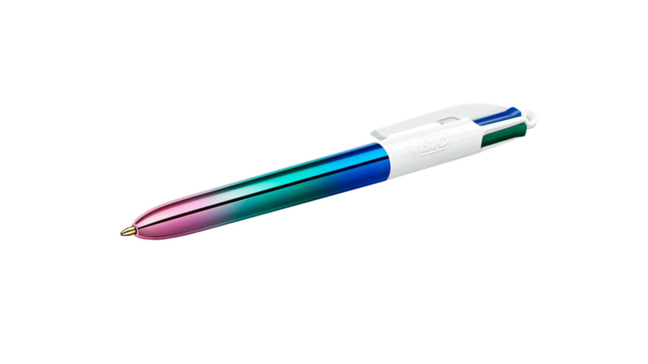 Balpen Bic 4kleuren gradient medium assorti