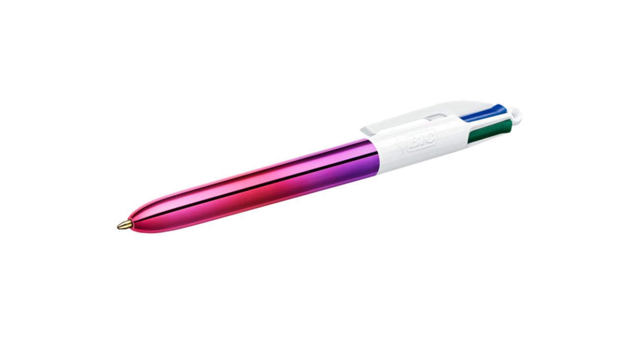 Balpen Bic 4kleuren gradient medium assorti