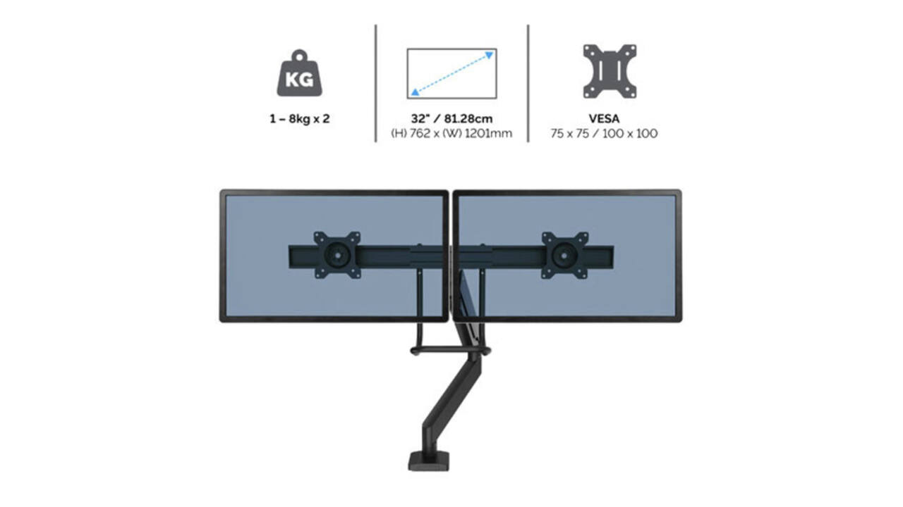 Monitorarm Fellowes Eppa Crossbar wit