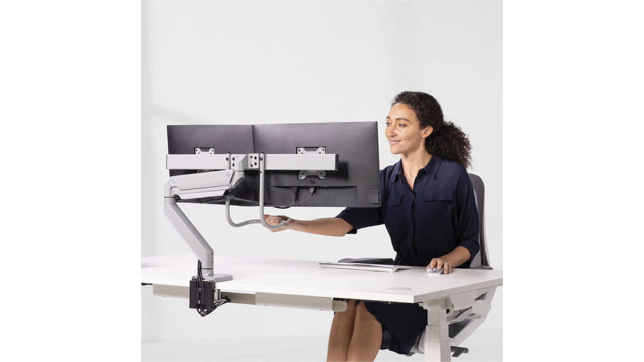 Monitorarm Fellowes Eppa Crossbar zilver