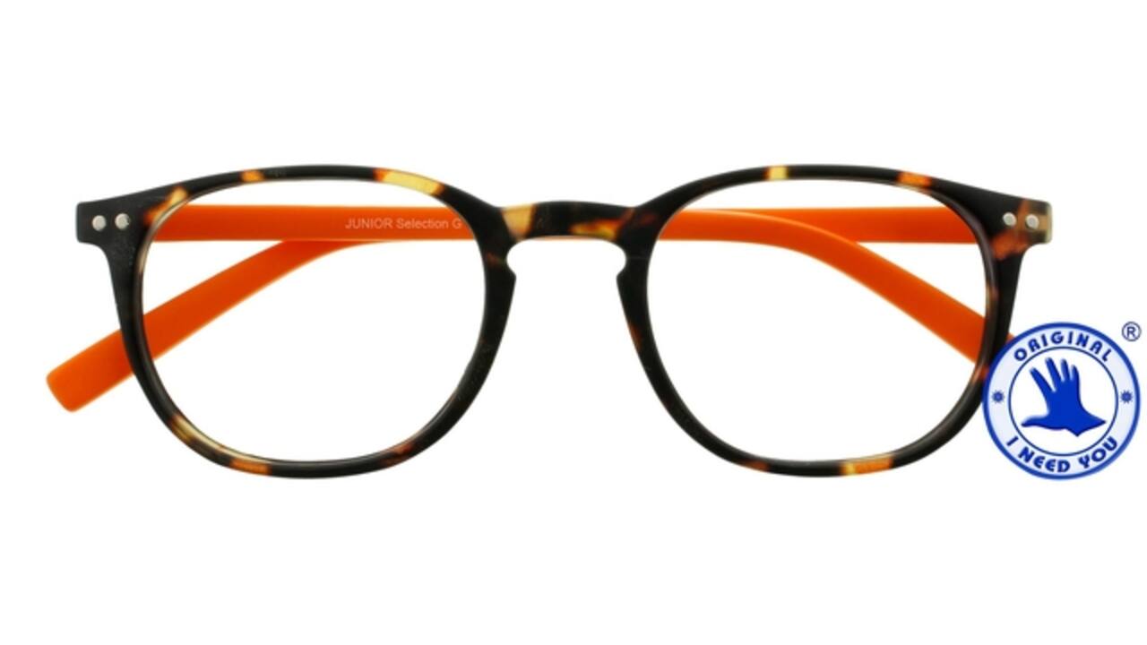 Leesbril I Need You +1.00 dpt Junior Selection bruin-oranje
