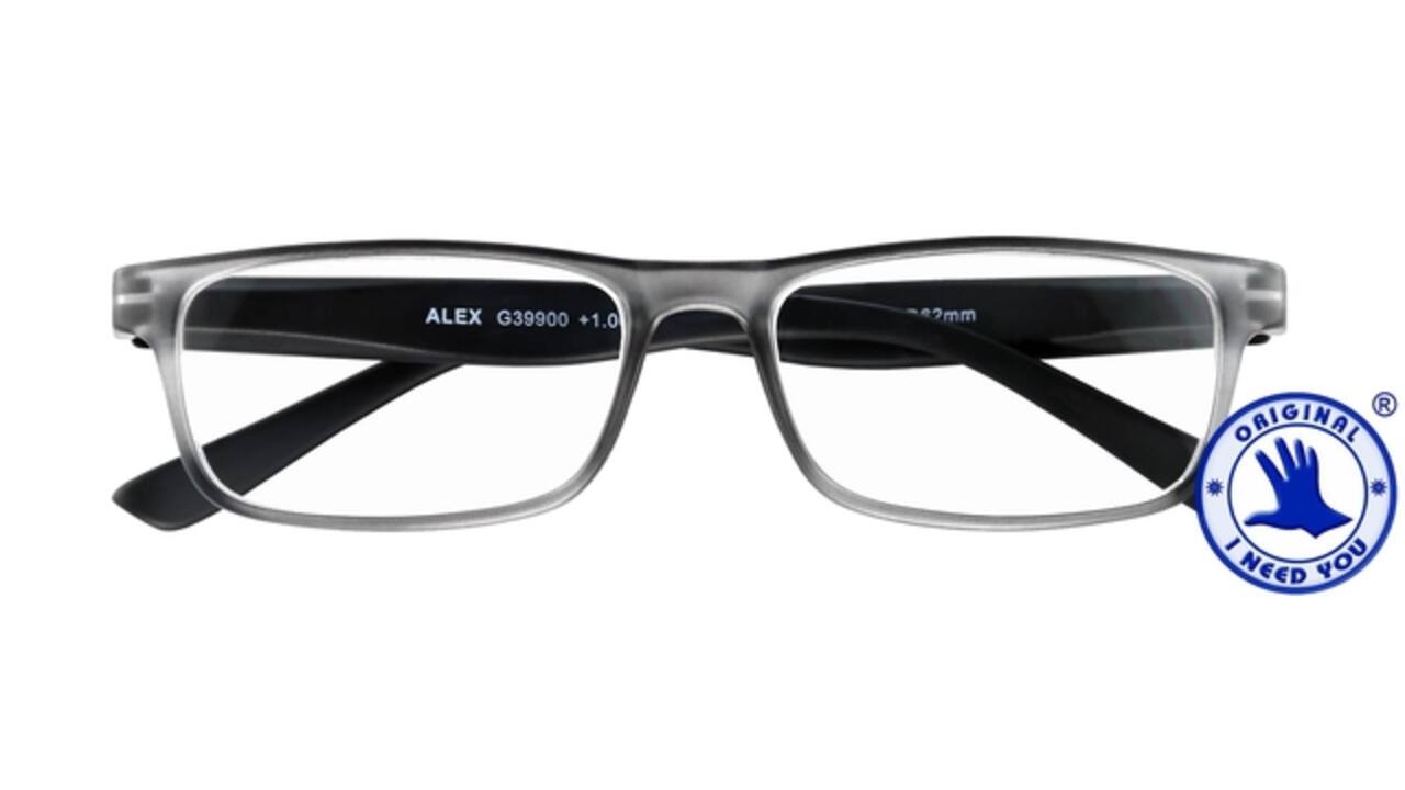 Leesbril I Need You +1.00 dpt Alex antraciet-zwart