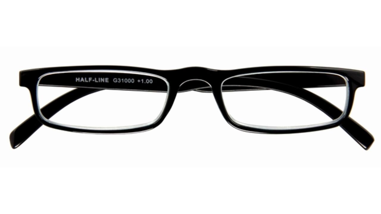 Leesbril I Need You +2.00 dpt Half-line zwart